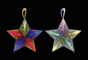 Kerstmis kleurrijk ster vector ontwerp sjabloon, Kerstmis decoraties