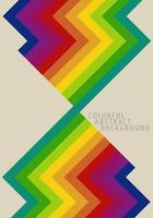 regenboog patroon achtergrond retro zigzag lijn vector