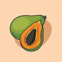 illustratie van een papaja vector