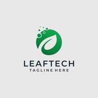 groen tech logo en bedrijf kaart ontwerpen sjabloon, creatief technologie logo symbool vector