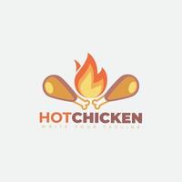 heet heerlijk kip logo. barbecue ontwerp vector