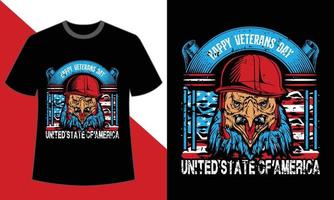 veteranen dag t overhemd ontwerp vector