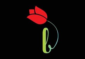b monogrammen roos logo, luxe schoonheidsmiddelen spa schoonheid vector sjabloon