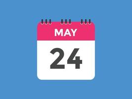mei 24 kalender herinnering. 24e mei dagelijks kalender icoon sjabloon. kalender 24e mei icoon ontwerp sjabloon. vector illustratie