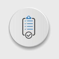checklist icoon. vector illustratie. checklist teken symbool apps of web koppel