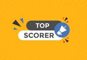 top scorer tekst knop. toespraak bubbel. top scorer kleurrijk web spandoek. vector illustratie