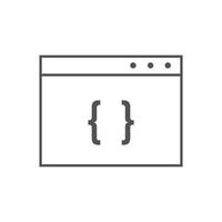 web code pictogrammen. website codering icoon symbool vector