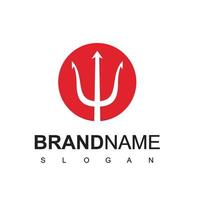 drietand logo ontwerpsjabloon vector