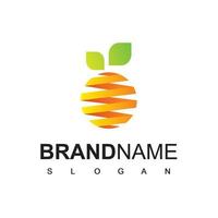 oranje fruit logo sjabloon vector