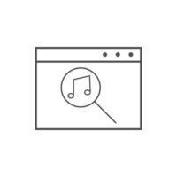 zoeken muziek- pictogrammen vector