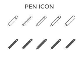 reeks van pen, potlood pictogrammen. tekening gereedschap icoon reeks vector