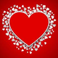 Valentijnsdag dag achtergrond met rood harten vector