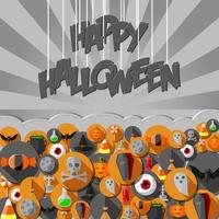 tekenfilm halloween achtergrond vector