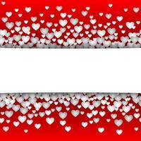 Valentijnsdag dag achtergrond met rood harten vector
