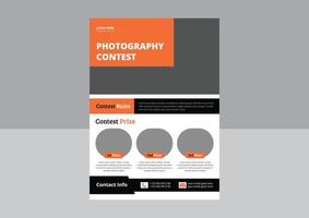 foto wedstrijd folder sjabloon. fotografie wedstrijd folder ontwerp. dar Diensten poster brochure ontwerp. omslag, folder ontwerp vector