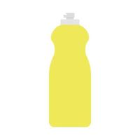 plastic fles van wasmiddel clip art vector illustratie. geel vloeistof wasmiddel fles voor schotel het wassen vlak stijl vector ontwerp. schotel zeep teken web icoon, logo clip art. huiselijk en huishouden concept