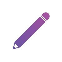 pen, potlood pictogrammen. tekening gereedschap icoon reeks vector