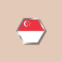 illustratie van Singapore vlag sjabloon vector