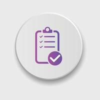 checklist icoon. vector illustratie. checklist teken symbool apps of web koppel