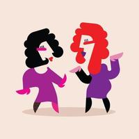 twee dansen Dames vector