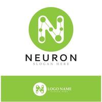 neuron logo of zenuwcel logo ontwerp, molecuul logo illustratie sjabloon icoon met vector concept