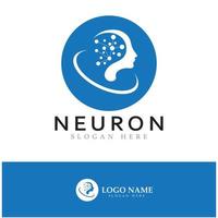 neuron logo of zenuwcel logo ontwerp, molecuul logo illustratie sjabloon icoon met vector concept