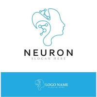 neuron logo of zenuwcel logo ontwerp, molecuul logo illustratie sjabloon icoon met vector concept