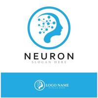 neuron logo of zenuwcel logo ontwerp, molecuul logo illustratie sjabloon icoon met vector concept