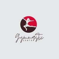 artistiek ritmisch gymnastiek- centrum logo vector