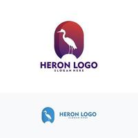 eenvoudige reiger logo concept vector kunst