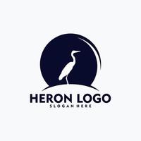 eenvoudige reiger logo concept vector kunst