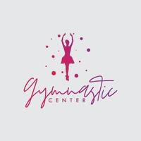 artistiek ritmisch gymnastiek- centrum logo vector