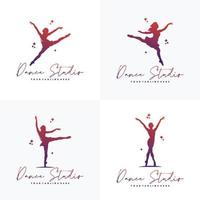 kleurrijk abstract gymnastiek- logo ontwerp vector