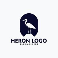 eenvoudige reiger logo concept vector kunst