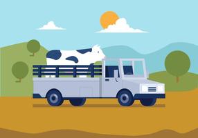 Vector farm truck