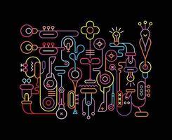 abstract kunst neon kleuren illustratie vector