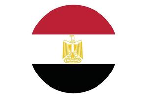 cirkel vlag vector van Egypte Aan wit achtergrond.