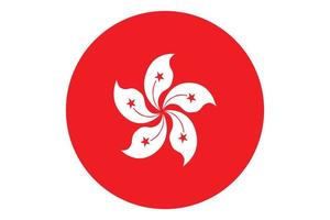 cirkel vlag vector van hong Kong