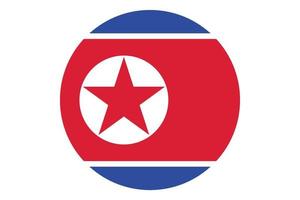 cirkel vlag vector van noorden Korea