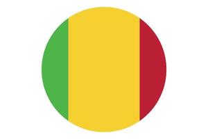 cirkel vlag vector van Mali Aan wit achtergrond.