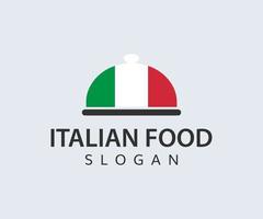 Italiaans restaurant logo. Italiaans voedsel logo sjabloon vector