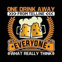 bier t-shirt ontwerp vector