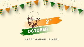 gelukkig Gandhi Jayanti vector illustratie. mohanda's karam chandra Gandhi verjaardag.