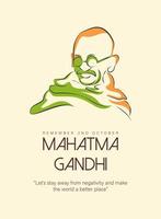 gelukkig Gandhi Jayanti vector illustratie. mohanda's karam chandra Gandhi verjaardag.