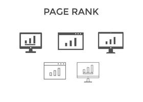 reeks van bladzijde rang pictogrammen. gebruikt voor seo of web ontwerp vector