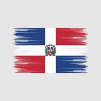 Dominicaanse Republiek vlag borstel. nationale vlag vector