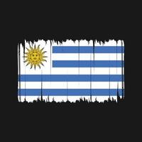 uruguay vlag penseelstreken. nationale vlag vector