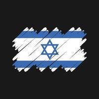 Israëlische vlag borstel. nationale vlag vector