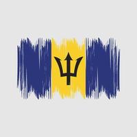 Barbados vlag struik slagen. nationaal vlag vector