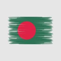 vlagborstel van Bangladesh. nationale vlag vector